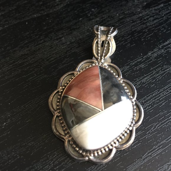 VINTAGE SILVER 925 GEMSTONE PENDANTS - Picture 1 of 5
